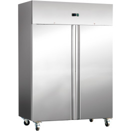Congélateur professionnel Armoire verticale Inox 1476 litres Double porte GN2/1 Refroidissement ventilé | Adexa F1400V