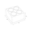 Panier à Couverts Professionnel 4 Trous Acier Inoxydable | Adexa KFB04B