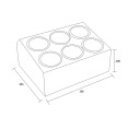 Panier à Couverts Commercial 6 Trous Acier Inoxydable | Adexa KFB06B