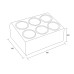Panier à Couverts Commercial 6 Trous Acier Inoxydable | Adexa KFB06B