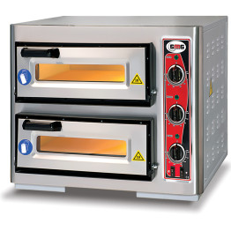 Four à pizza électrique 2 chambres 400x400mm Capacité 1+1 pizzas à 16" 230V/1 phase | Adexa PF4040DE3