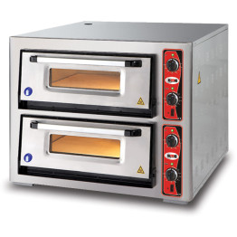 Four à pizza électrique 2 chambres 620x920mm Capacité 6+6 pizzas à 12" 230V/1 phase | Adexa PF6292DE
