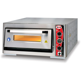 Four à pizza électrique Thermomètre Premium 1 chambre 620x920mm Capacité 6 pizzas à 12" 400V/3 phases | Adexa PF6292ET