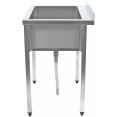 Lavabo à casseroles professionnel Acier inoxydable 1 bac Crédence 800x600x900mm Pieds carrés | Adexa PSA8060