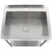 Lavabo à casseroles professionnel Acier inoxydable 1 bac Crédence Tablette inférieure 1000x700x900mm Pieds carrés | Adexa PSA10070U