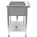Lavabo à casseroles professionnel Acier inoxydable 1 bac Crédence Tablette inférieure 1200x700x900mm Pieds carrés | Adexa PSA12070U