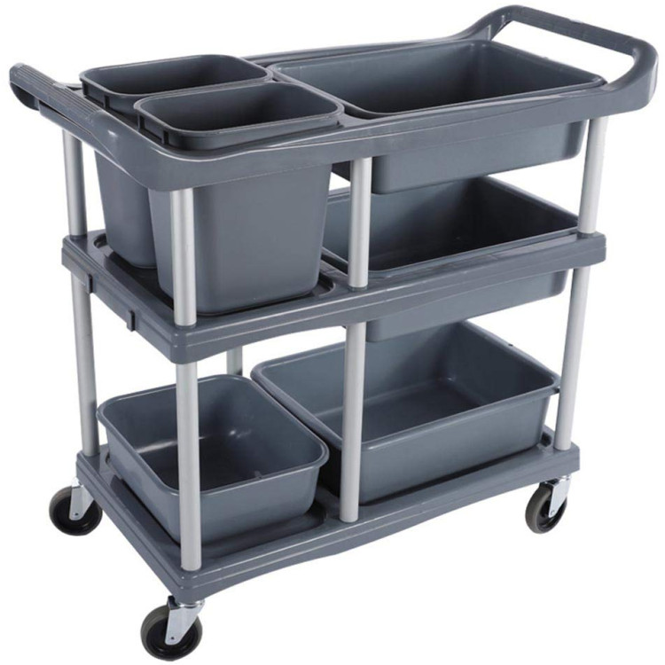 Chariot professionnel de collecte/transport de vaisselle 6 bacs | Adexa PST03C