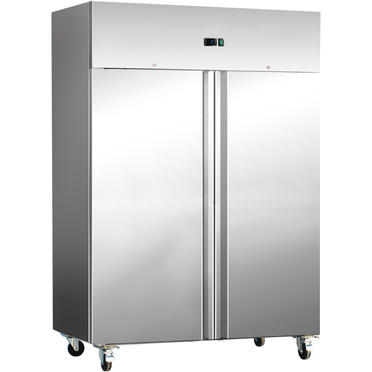 Réfrigérateur professionnel Armoire verticale 1200 litres Inox Double porte GN2/1 Refroidissement ventilé | Adexa R1200S Réfrigérateur professionnel Armoire verticale 1200 litres Inox Double porte GN2/1 Refroidissement ventilé | Adexa R1200S