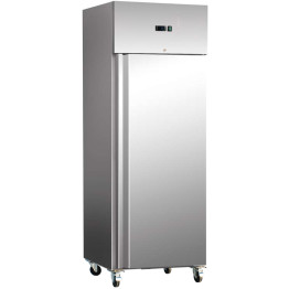 Réfrigérateur professionnel Armoire verticale 600 litres Inox Simple porte GN2/1 Refroidissement ventilé | Adexa R600S