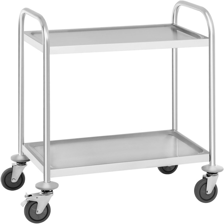 Chariot de Service/Service/Débarrassage Professionnel Inox 2 niveaux 860x540x940mm | Adexa RST2A