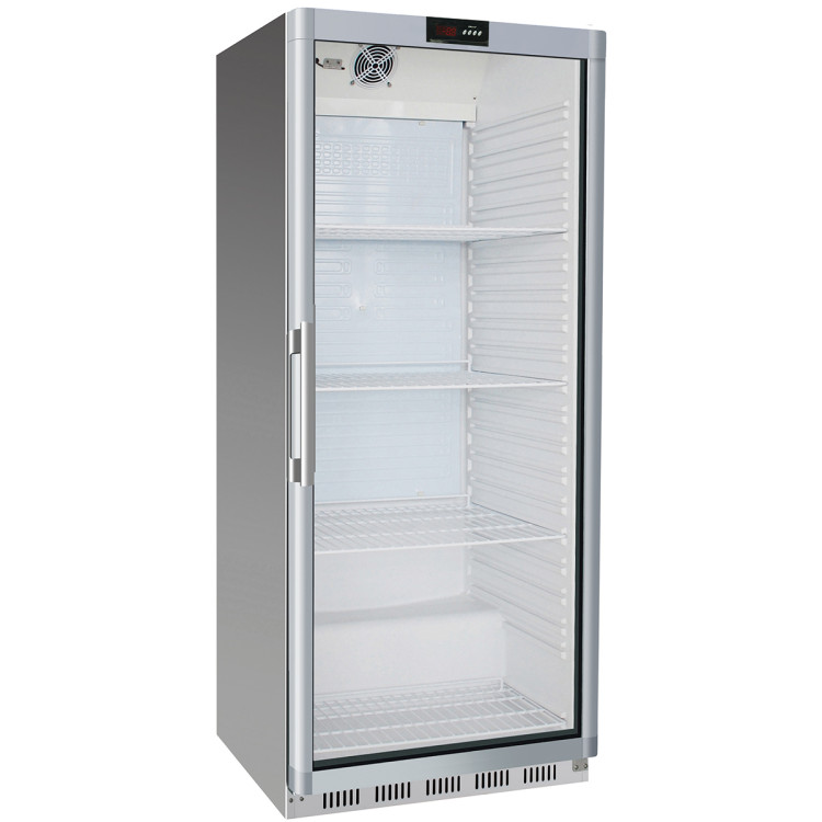 Réfrigérateur professionnel Armoire verticale 600 litres Inox Porte simple vitrée Refroidissement ventilé | Adexa SR600G Réfrigérateur professionnel Armoire verticale 600 litres Inox Porte simple vitrée Refroidissement ventilé | Adexa SR600G