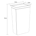 Poubelle pour chariots utilitaires 40 litres 330x230x560mm | Adexa ST029C