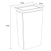 Poubelle pour chariots utilitaires 40 litres 330x230x560mm | Adexa ST029C