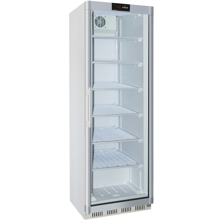Réfrigérateur professionnel Armoire verticale 400 litres Blanc Porte simple vitrée | Adexa WR400G