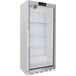 Réfrigérateur professionnel Armoire verticale 600 litres Blanc Porte simple vitrée Refroidissement ventilé | Adexa WR600G