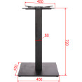 Pied de table carré en fonte noire 450 x 450 x 720 mm | Adexa A037B