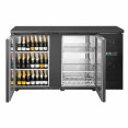 Réfrigérateur de bar haut de gamme avec 1 porte et 2 tiroirs, dimensions 1462 × 515 × 860 mm, finition noire | Adexa JTA404 Réfrigérateur de bar haut de gamme avec 1 porte et 2 tiroirs, dimensions 1462 × 515 × 860 mm, finition noire | Adexa JTA404