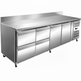 Comptoir réfrigéré commercial 2 portes 4 tiroirs Profondeur 700 mm | Adexa 4DRG42V Comptoir réfrigéré commercial 2 portes 4 tiroirs Profondeur 700 mm | Adexa 4DRG42V