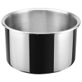 Cocotte en acier inoxydable martelé triple couche 16,8 L Φ320×H210 mm avec couvercle en verre – Noir | Adexa E0912086