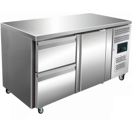 Comptoir Réfrigéré Professionnel 1 porte 2 tiroirs Profondeur 700 mm | Adexa 2DRG21V