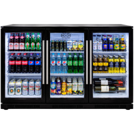 Réfrigérateurs de bar arrière à 3 portes vitrées
