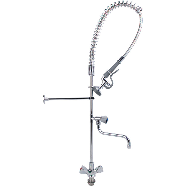 Prérinçateur standard avec cartouche à compression, poignée rotative et bec pivotant de 30,5 cm (12 po) en laiton chromé | Adexa 6902A12