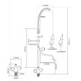 Prérinçateur standard avec cartouche à compression, poignée rotative et bec pivotant de 30,5 cm (12 po) en laiton chromé | Adexa 6902A12