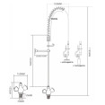 Prérinçateur standard avec cartouche à compression et poignée rotative en laiton chromé | Adexa 6902A