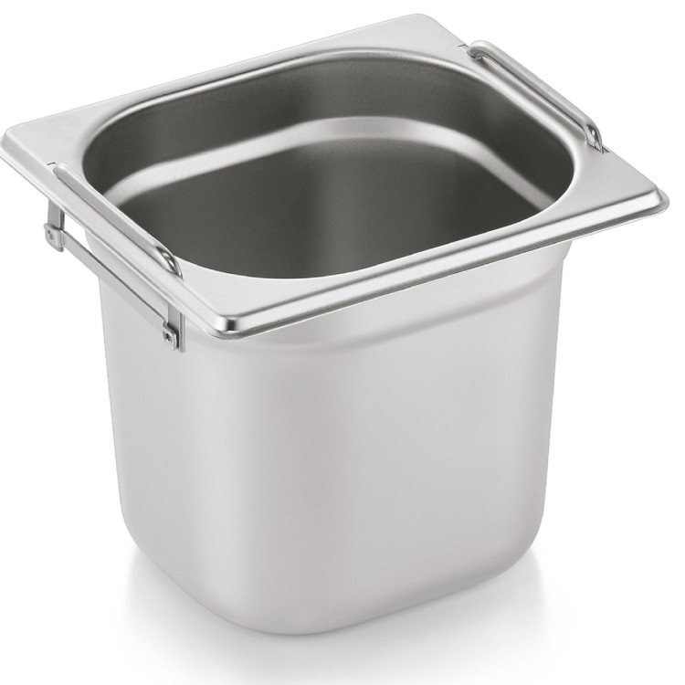 Casserole gastronorme en acier inoxydable avec poignée GN1/6, profondeur 150 mm | Adexa 8166H Casserole gastronorme en acier inoxydable avec poignée GN1/6, profondeur 150 mm | Adexa 8166H