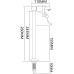 Piédestal Remplissage de verre Robinet Montage sur pont 260 mm Acier inoxydable | Adexa 8P01