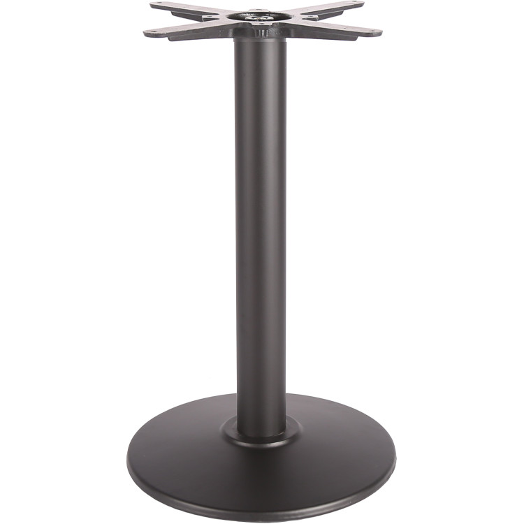 Pied de table rond en fonte noire Ø430 mm, hauteur standard | Adexa A001A