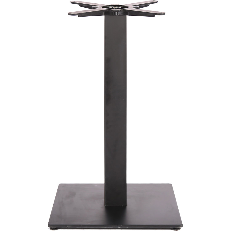 Pied de table carré en fonte noire, hauteur standard 400 mm | Adexa A037A