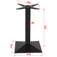Pied de table carré en fonte noire, hauteur standard 410 mm | Adexa A038A