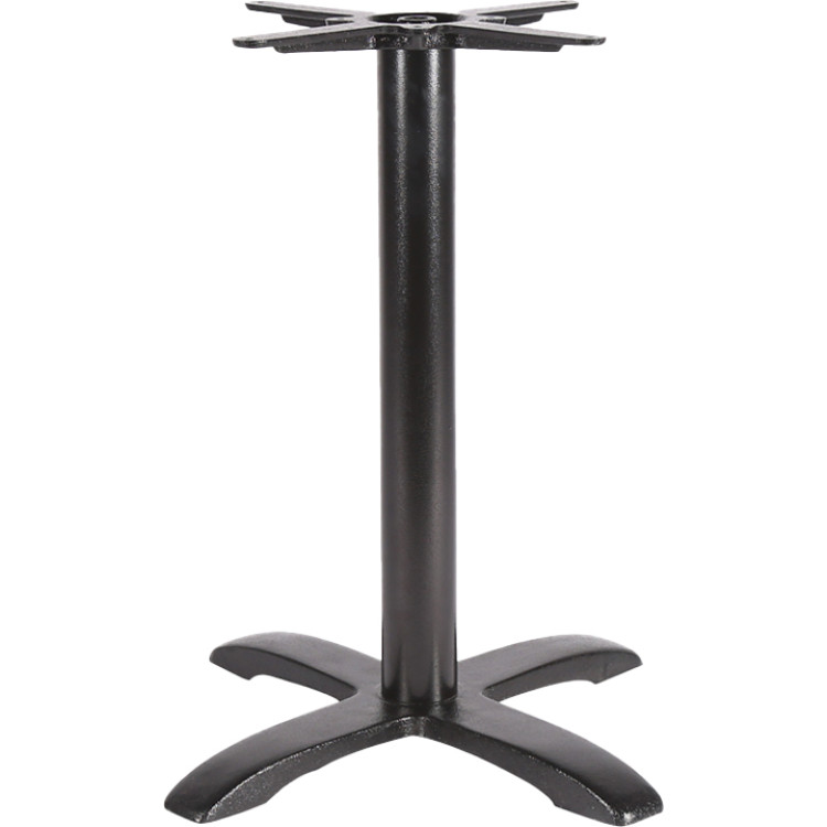 Pied de table en fonte noire à base en croix 620 x 720 mm | Adexa A051