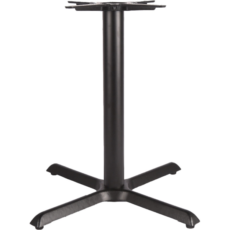 Pied de table en fonte noire à base en croix 760 x 720 mm | Adexa A053B