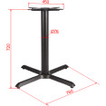 Pied de table en fonte noire à base en croix 760 x 720 mm | Adexa A053B