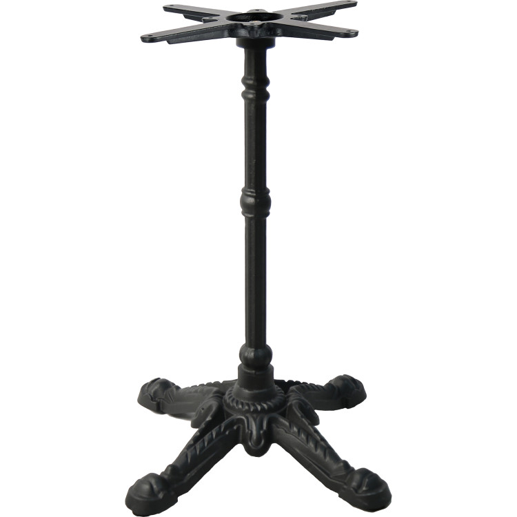 Pied de table décoratif en fonte noire, hauteur standard 520 mm | Adexa A083