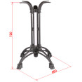 Pied de table décoratif en fonte noire, hauteur standard 660 mm | Adexa A101