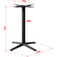 Pied de table en fonte noire, hauteur standard 600 mm | Adexa A144