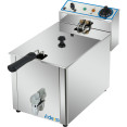 Friteuse électrique professionnelle de comptoir à cuve unique de 8 litres, dimensions : 265 x 450 x 360 mm | Adexa AFR002