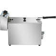 Friteuse électrique professionnelle de comptoir à cuve unique de 8 litres, dimensions : 265 x 450 x 360 mm | Adexa AFR002