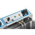 Friteuse électrique professionnelle de comptoir à double cuve (2 x 8 litres) - Dimensions : 530 x 450 x 360 mm | Adexa AFR004