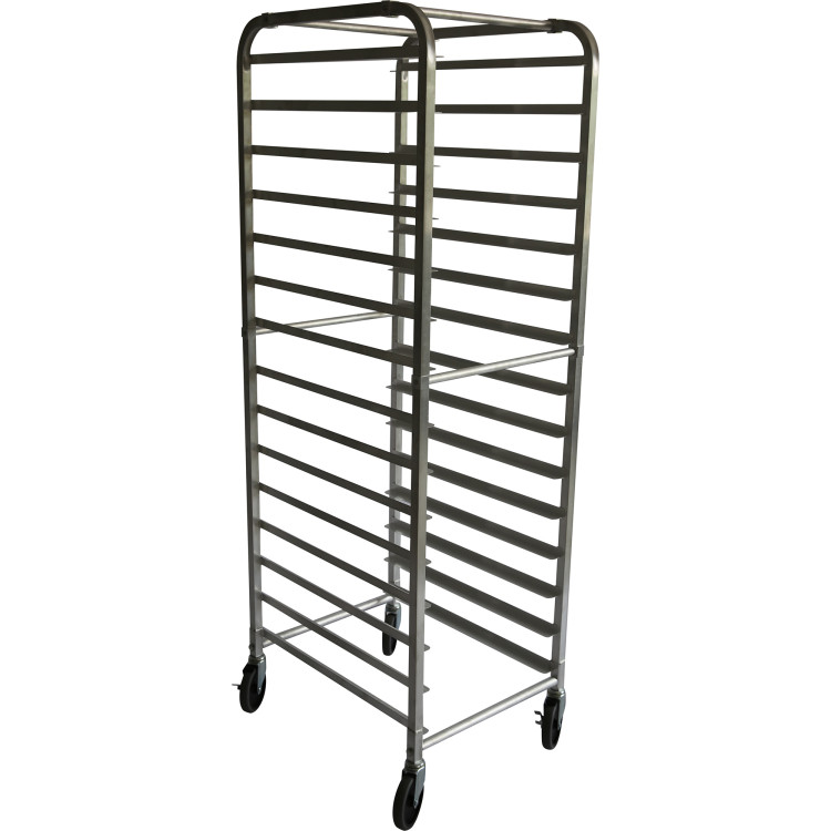Chariot porte-plateaux/plaques en aluminium à 15 niveaux pour plaques de cuisson 660 x 460 x 1753 mm | Adexa ALRK15 Chariot porte-plateaux/plaques en aluminium à 15 niveaux pour plaques de cuisson 660 x 460 x 1753 mm | Adexa ALRK15