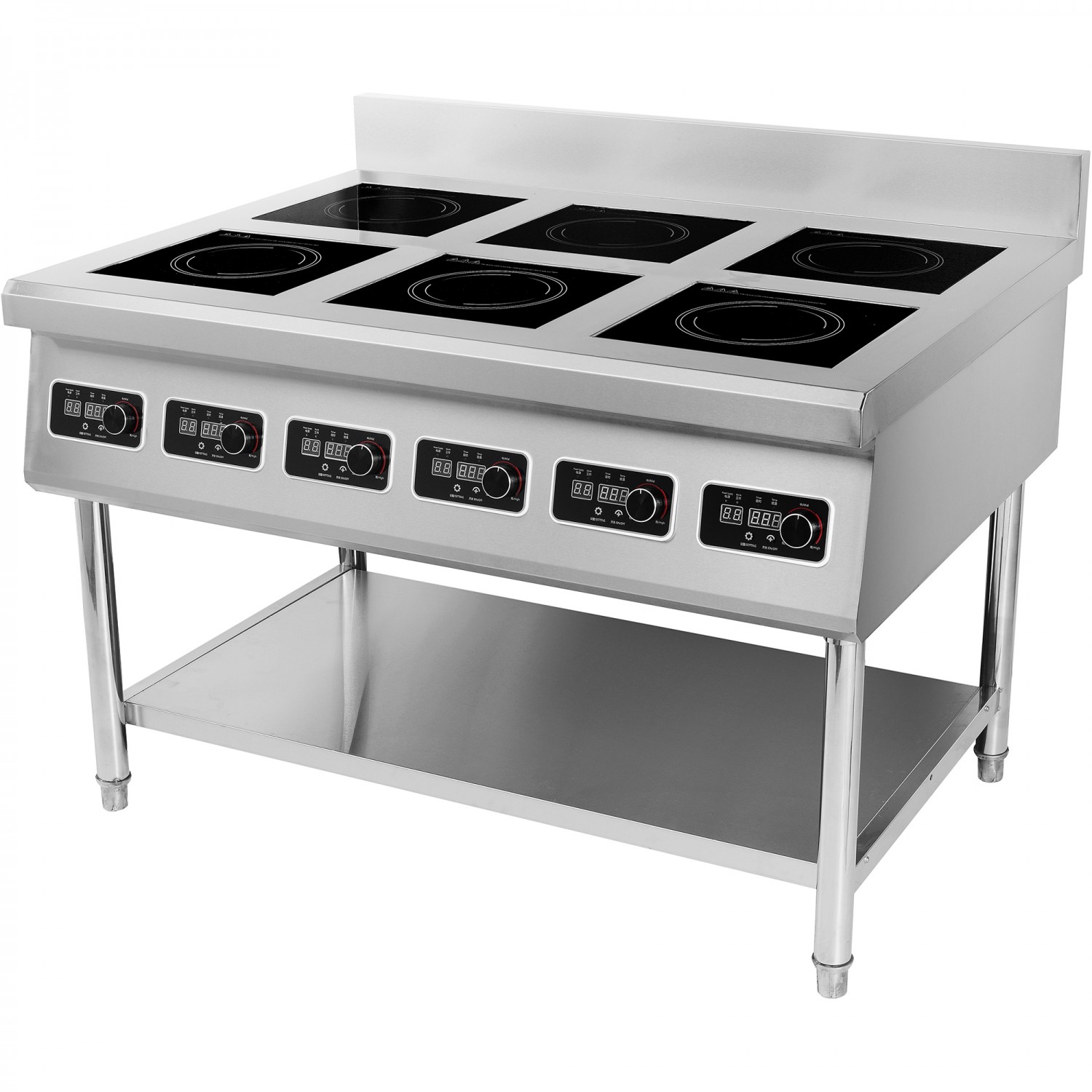 Table de cuisson à induction professionnelle sur pied 6x3,5kW