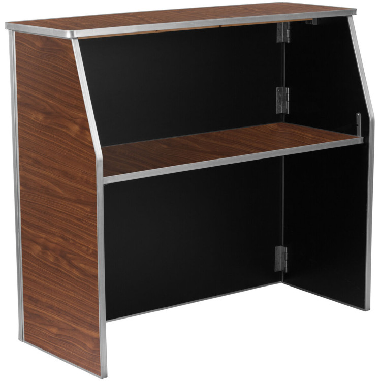 Bar pliable portable en stratifié noyer | Adexa AOX204 Bar pliable portable en stratifié noyer | Adexa AOX204