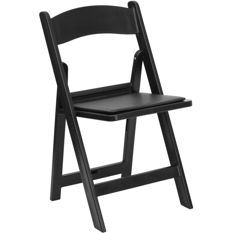 Chaise pliante en résine de polypropylène noire | Adexa AOX240