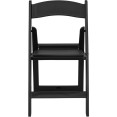 Chaise pliante en résine de polypropylène noire | Adexa AOX240