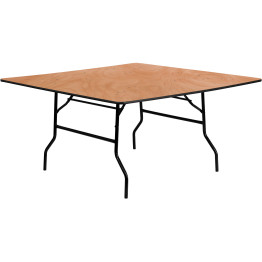 Table de banquet pliante carrée en contreplaqué 1525 x 1525 x 760 mm | Adexa AOX516