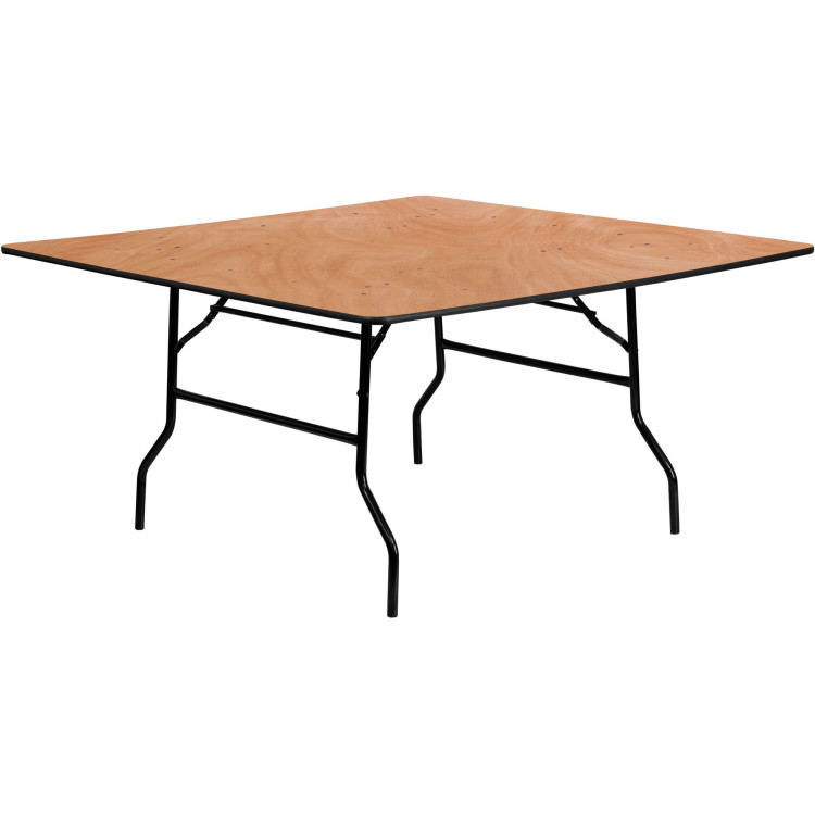 Table de banquet pliante carrée en contreplaqué 1525 x 1525 x 760 mm | Adexa AOX516