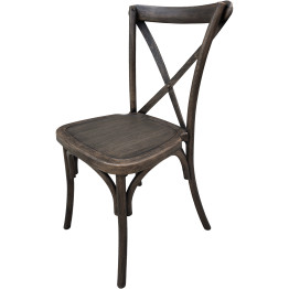 Chaise à dossier croisé en résine marron foncé | Adexa AOX522 Chaise à dossier croisé en résine marron foncé | Adexa AOX522